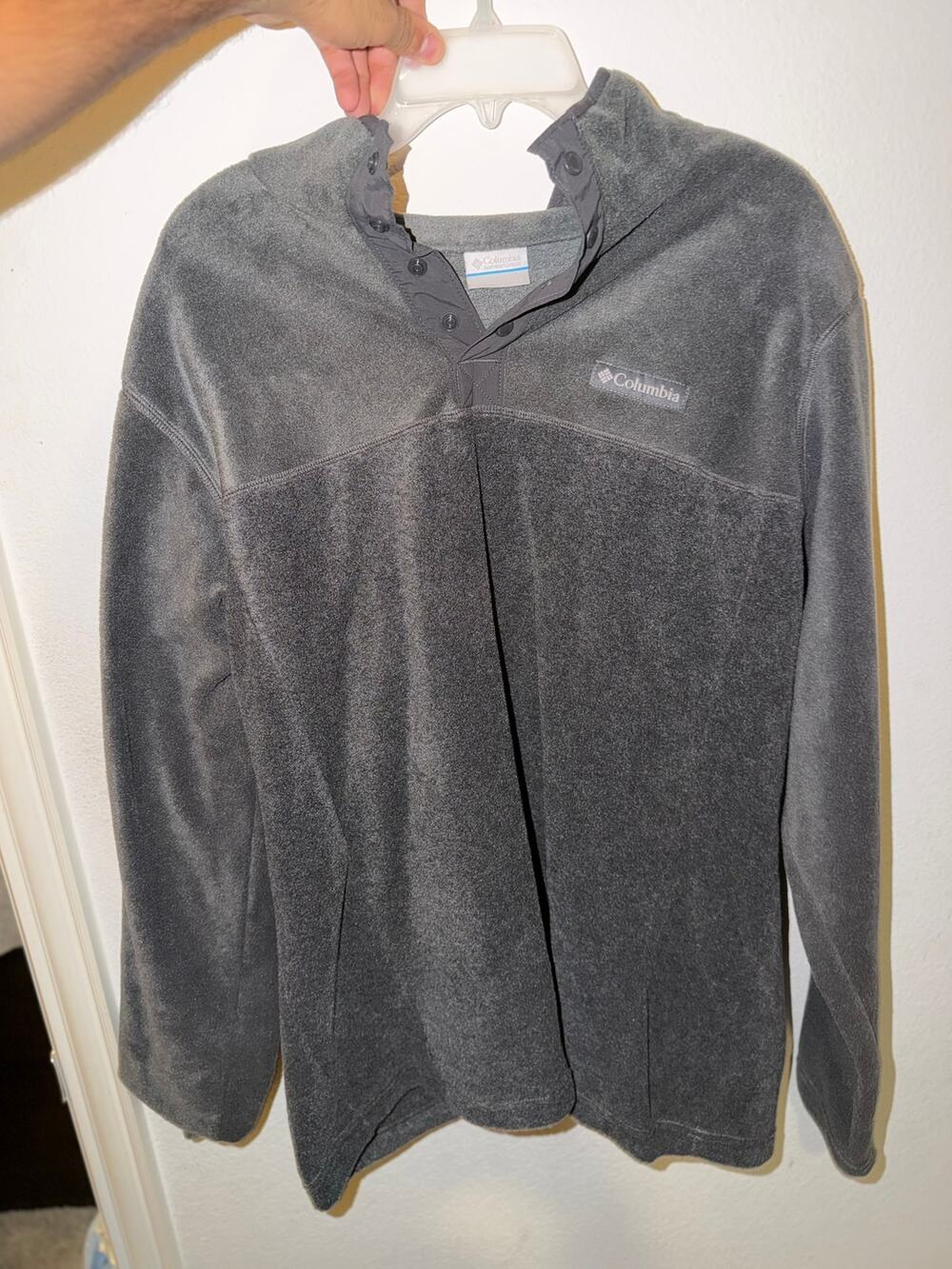 Columbia Men’s Large Charcoal Grey Steens Mountain Snap Fleece Pullover